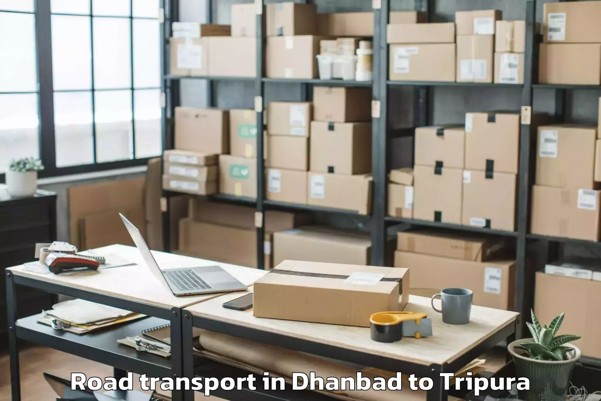 Book Dhanbad to Jampuijala Road Transport Online